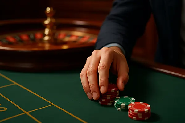 Close-up of roulette numbers