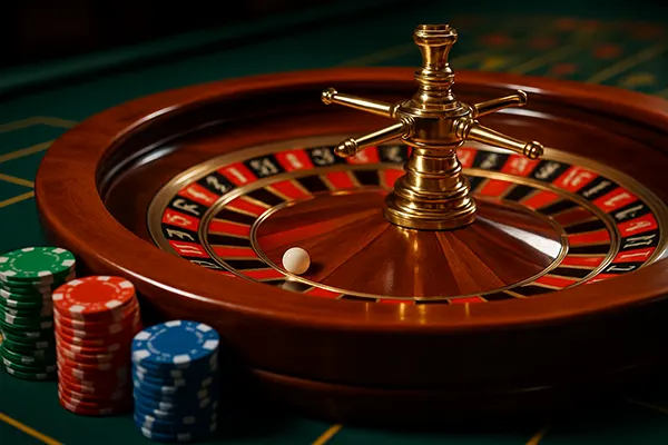 Close-up of roulette numbers