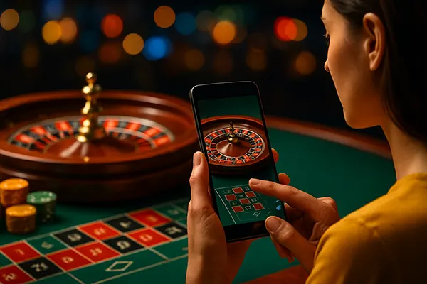 Mobile roulette session