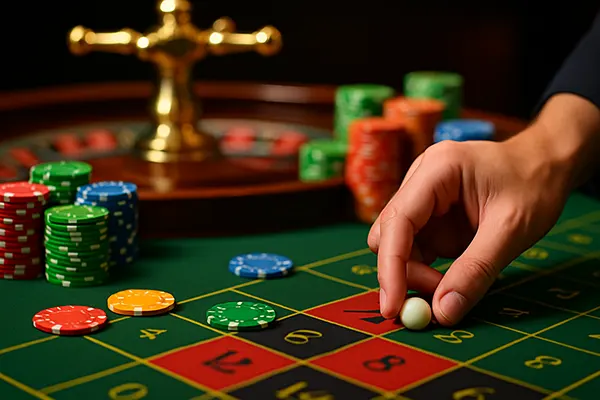 Roulette wheel close-up