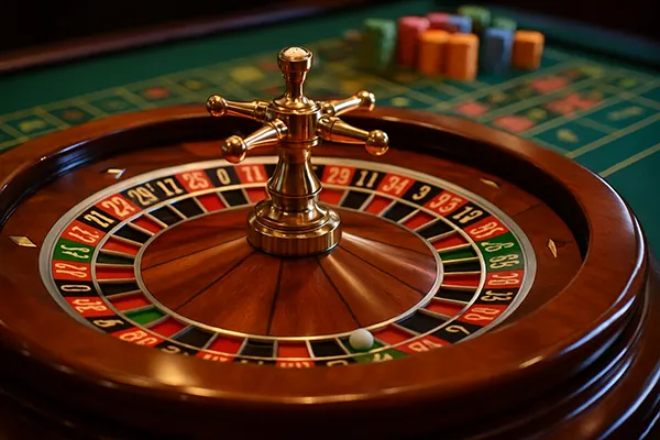 Roulette wheel close-up